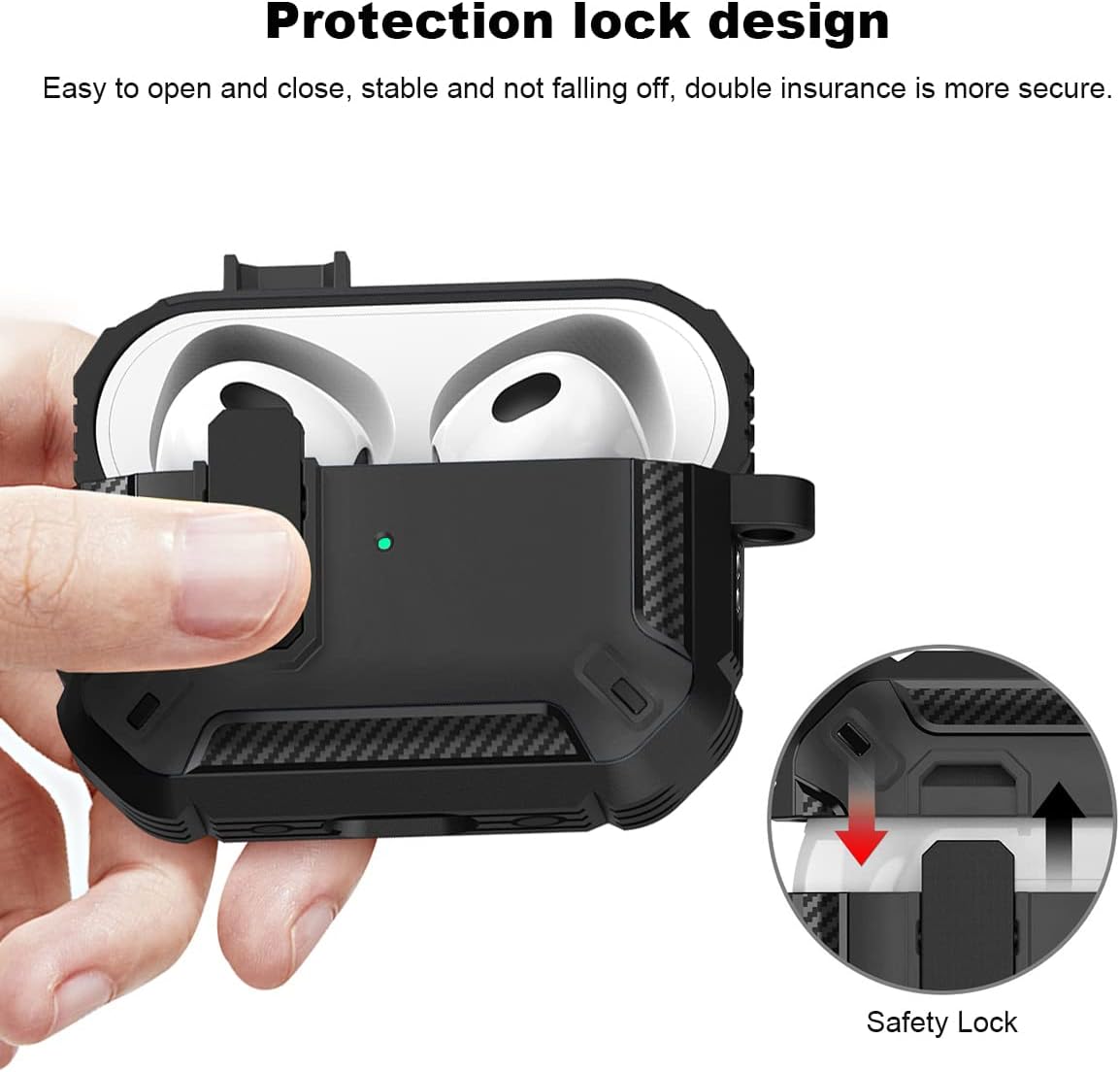 ORANGLES AirPods Protective Case – 360° Armor Shield & Stylish - detailed closeup view - illustrating benefits - Image 3 of 5 | created for all | Shop AirPods Protective Case – 360° Armor Shield & Stylish North Carolina | Free Shipping ORANGLES