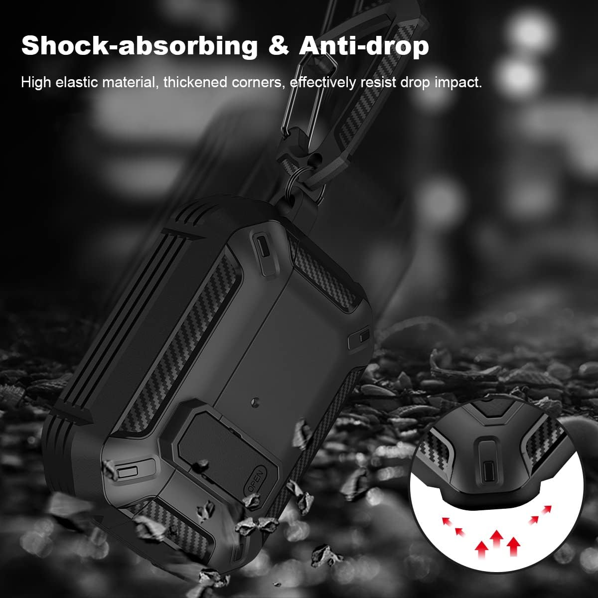 ORANGLES AirPods Protective Case – 360° Armor Shield & Stylish - angled perspective - presenting advantages - Image 4 of 5 | fits any environment | Purchase AirPods Protective Case – 360° Armor Shield & Stylish Michigan | Free Shipping ORANGLES