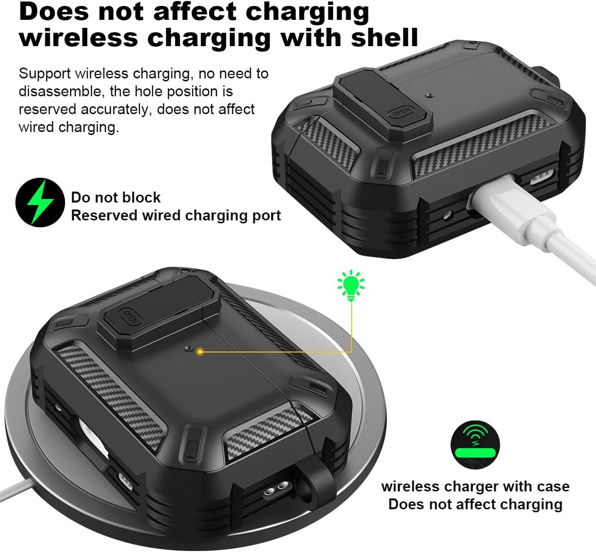 ORANGLES AirPods Protective Case – 360° Armor Shield & Stylish - full product showcase - displaying specifications - Image 5 of 5 | adapts to any space | AirPods Protective Case – 360° Armor Shield & Stylish deal New Jersey | Free Shipping ORANGLES