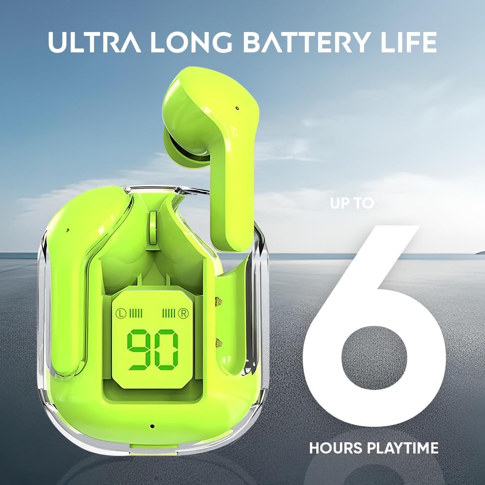 ORANGLES Crystal Wireless Earphones – Bluetooth Headset Waterproof - detailed closeup view - illustrating benefits - Image 3 of 6 | created for all | Shop Crystal Wireless Earphones – Bluetooth Headset Waterproof North Carolina | Free Shipping ORANGLES