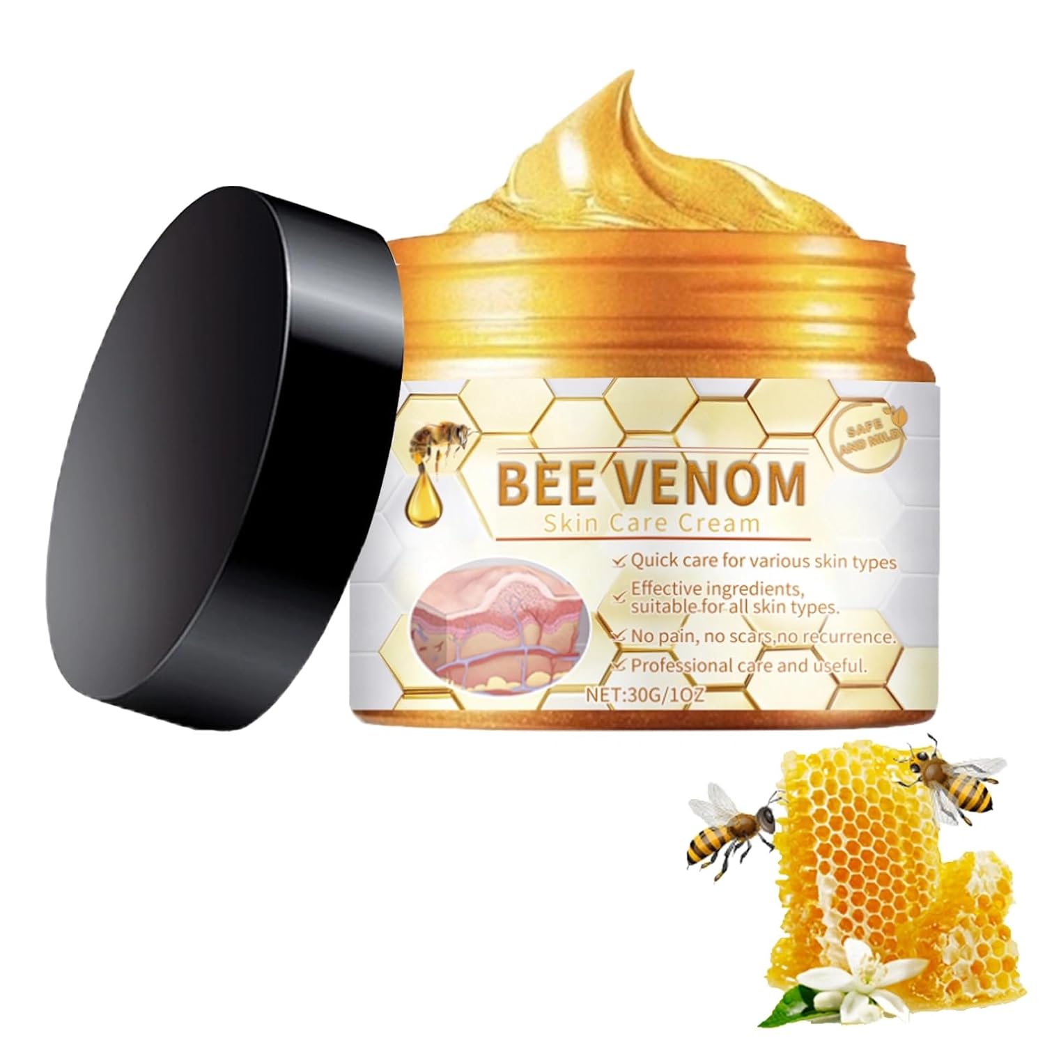 HOUKEA Bee Venom Skin Care Cream – Anti‑Aging, Hydrating & Skin Repair Treatment