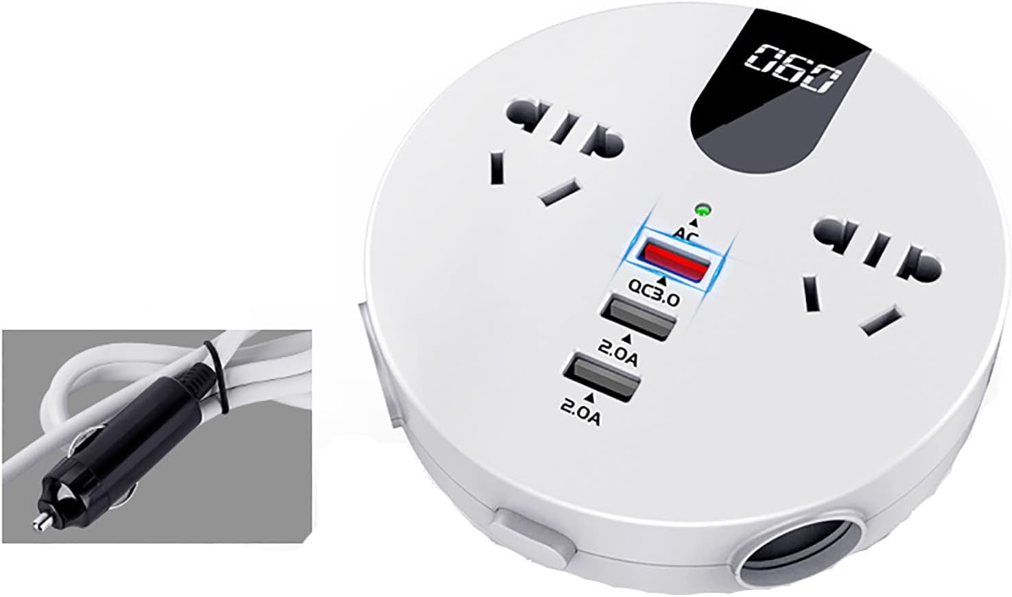 Car Inverter & Mobile Phone Charger – Super Fast, Multi‑Function Power Solution