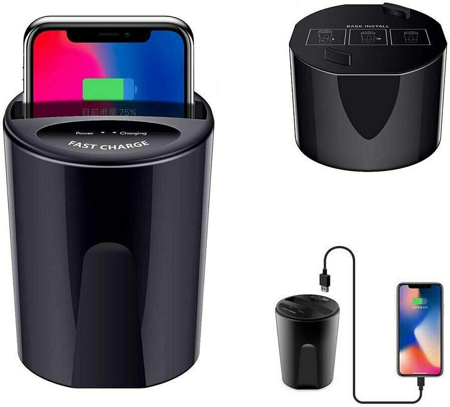 CN9 Fast Car Wireless Charger – 15W Magnetic, Smart & Stylish