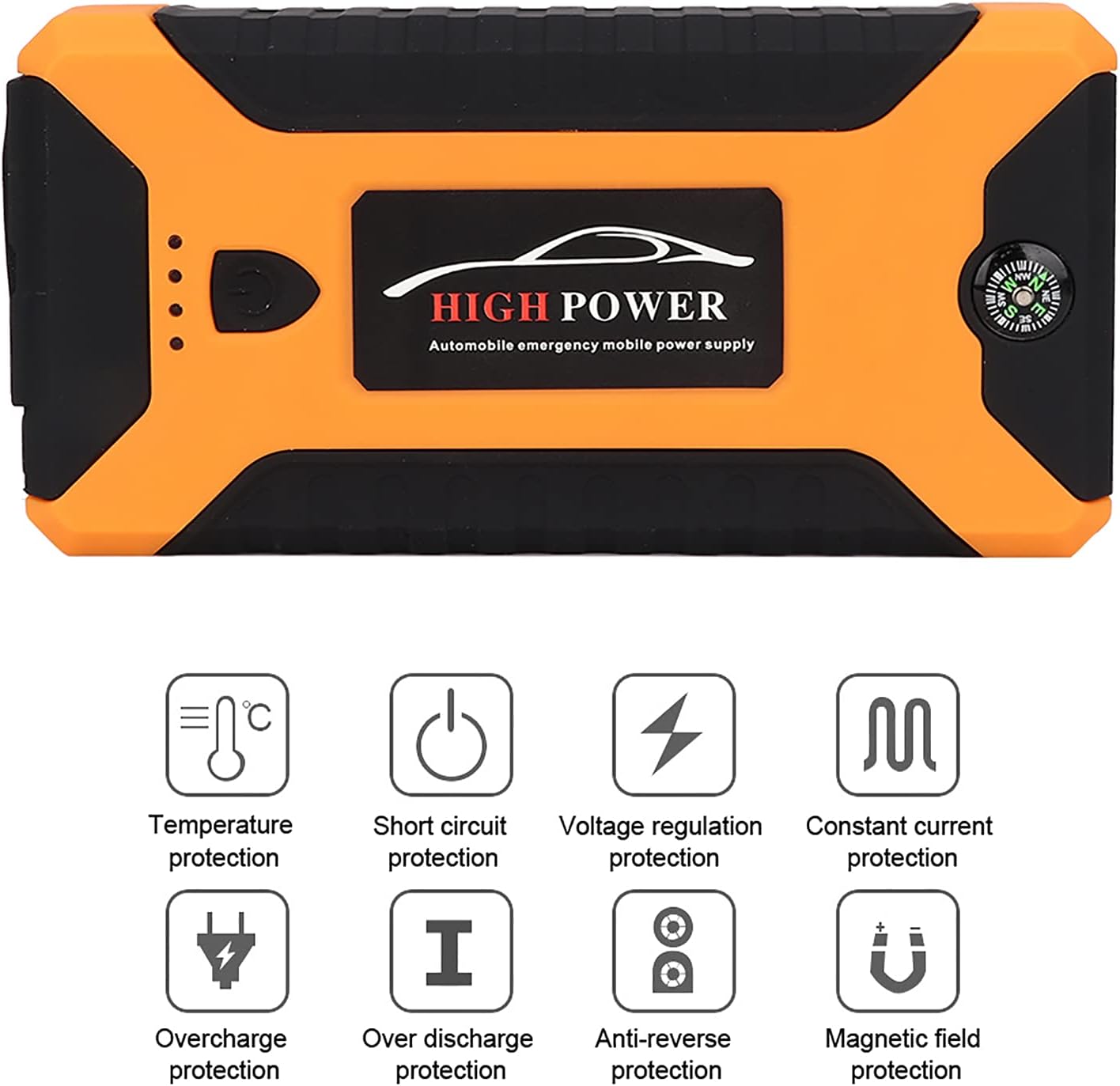 ORANGLES Jump Starter – Portable 12V Emergency Power for Cars & SUVs - detailed closeup view - illustrating benefits - Image 3 of 6 | created for all | Shop Jump Starter – Portable 12V Emergency Power for Cars & SUVs North Carolina | Free Shipping ORANGLES