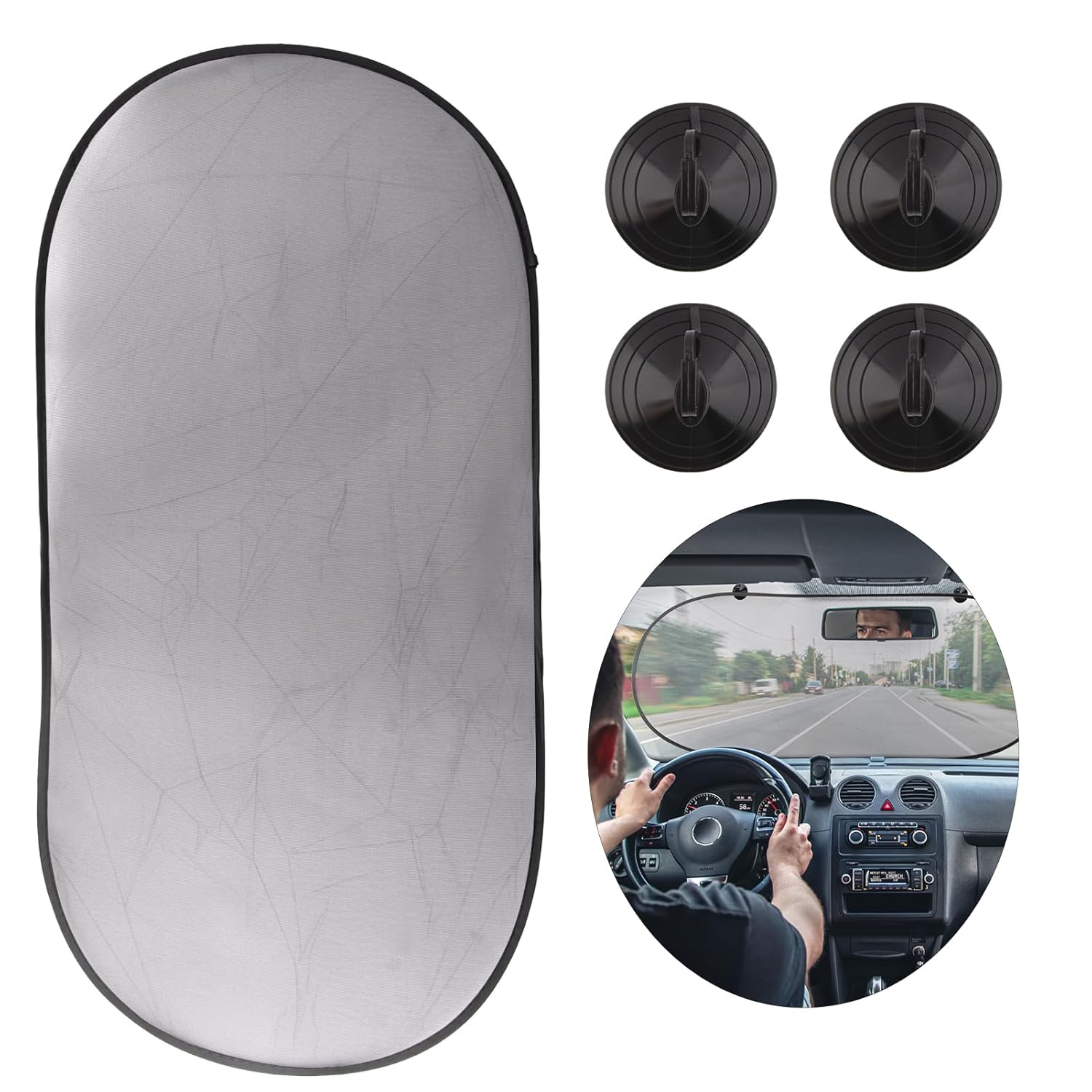 ORANGLES Car Rear Window Sun Shade – UV Protection & Privacy for Passengers - elegant presentation - exhibiting components - Image 6 of 6 | ideal for home | Discount on Car Rear Window Sun Shade – UV Protection & Privacy for Passengers Virginia | Free Shipping ORANGLES