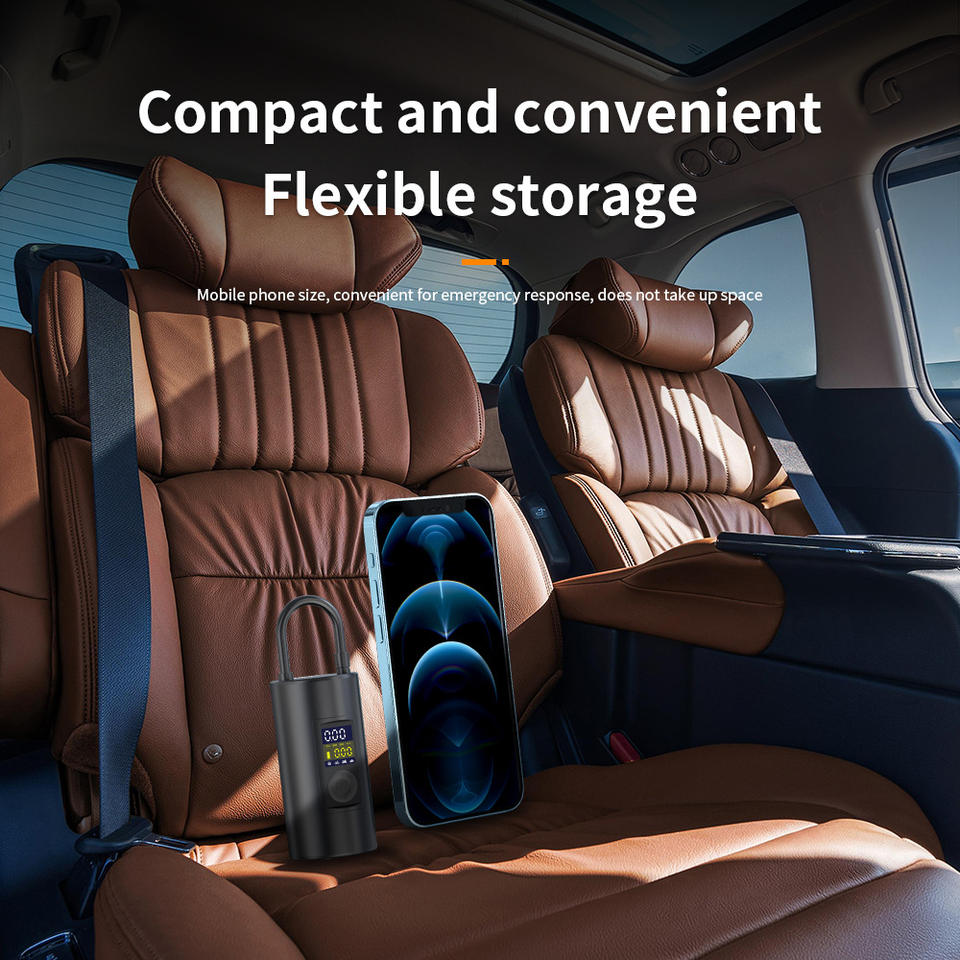 ORANGLES Blulory Portable Car Tyre Air Pump – Smart, Compact & Fast Inflation - angled perspective - presenting advantages - Image 4 of 5 | fits any environment | Purchase Blulory Portable Car Tyre Air Pump – Smart, Compact & Fast Inflation Michigan | Free Shipping ORANGLES