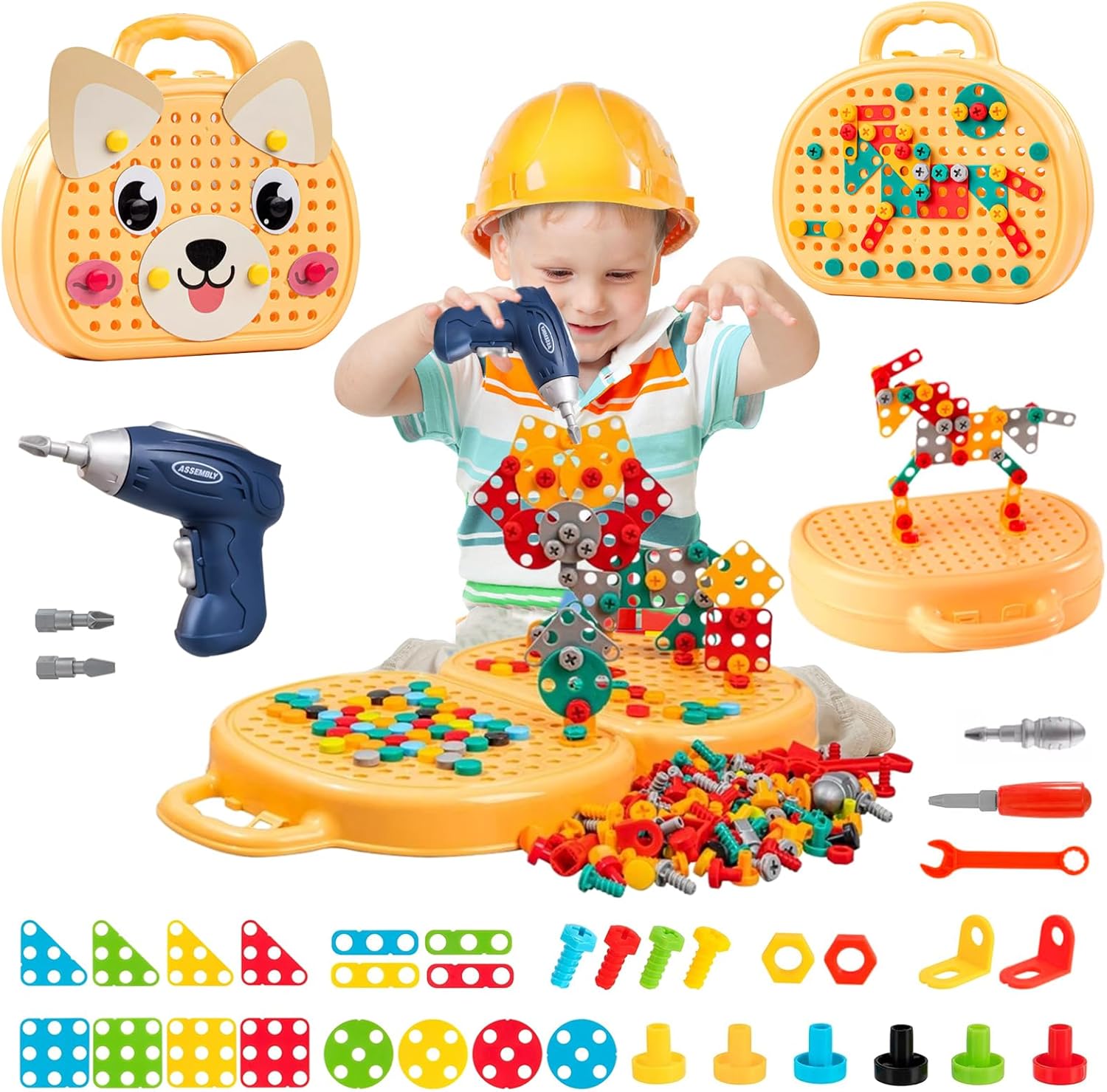 DIY Creative Screw Puzzle Suitcase – Portable Educational Building Toy