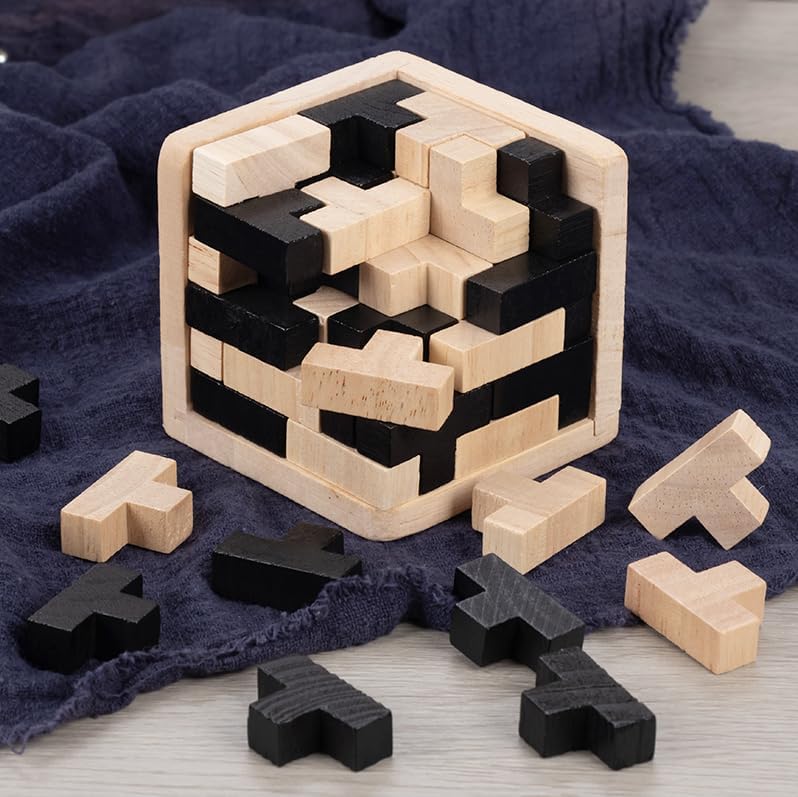 ORANGLES Creative 3D Puzzle Luban | Wooden Interlocking Toy - detailed closeup view - illustrating benefits - Image 3 of 4 | created for all | Shop Creative 3D Puzzle Luban | Wooden Interlocking Toy North Carolina | Free Shipping ORANGLES